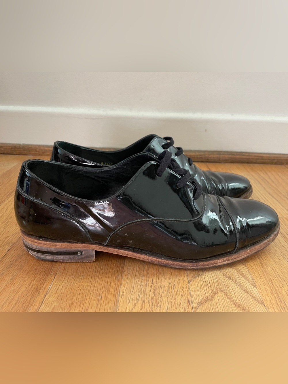 Freda Salvador patent leather oxfords, 7.5